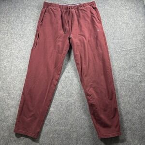 Mack Weldon Ace Sweatpants Mens XL Burgundy Cotton Spandex Tapered Joggers